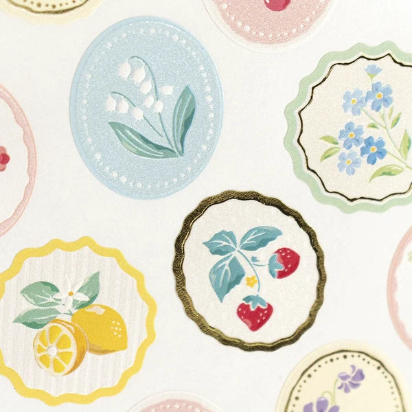 Japanese Foil Stickers, Fruits and Flowers - Scents of Japan