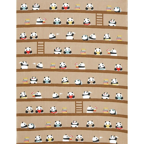 Japanese Handkerchief, Panda Library - Scents of Japan