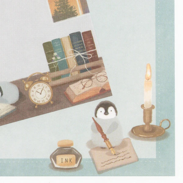 Japanese Memo Pad, Penguin & Cosy Study - Scents of Japan