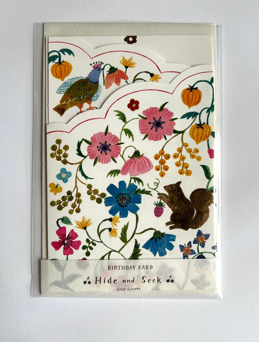 Card, Birthday, Squirrel