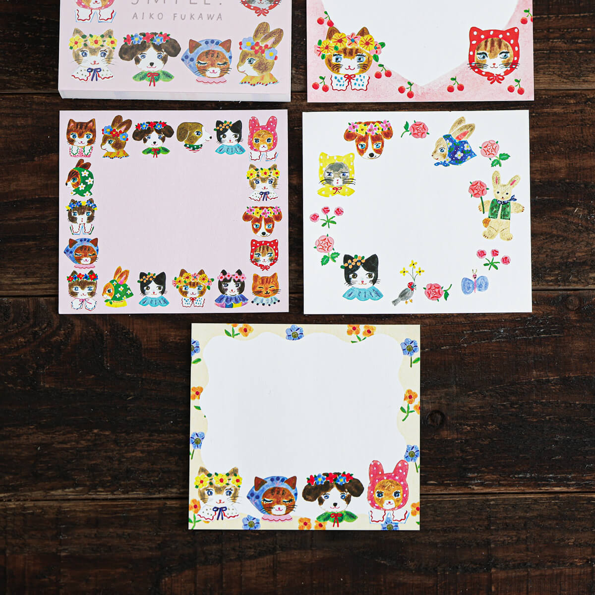 Memo Pad, Large, Cat Heads