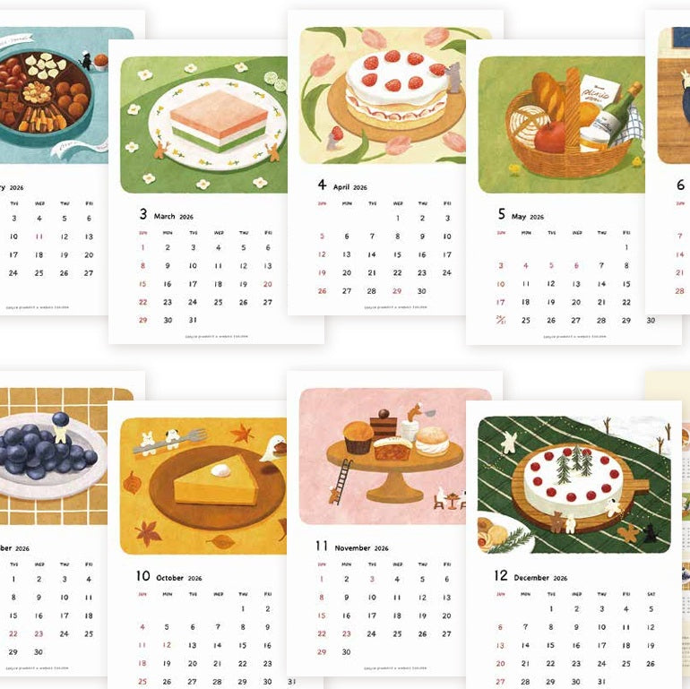 Calendar, 2026, Desserts