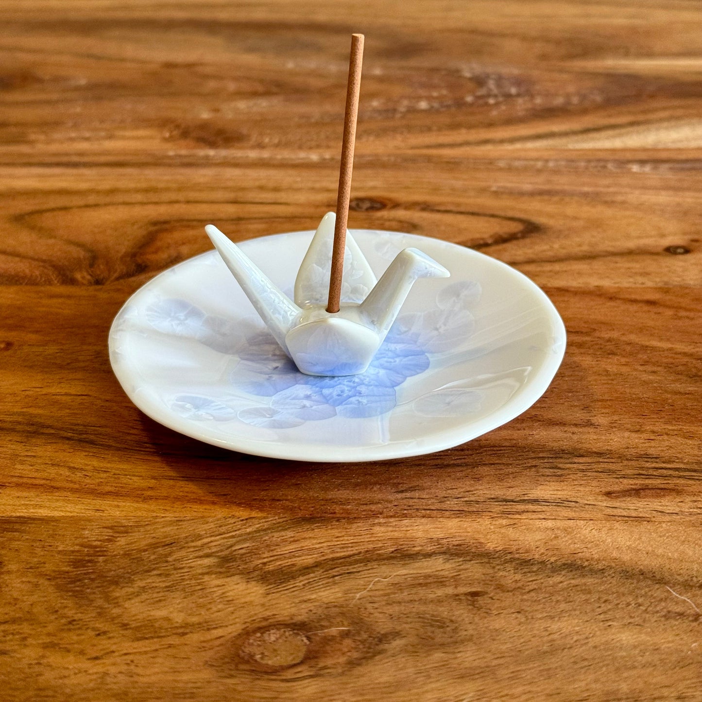 Japanese Incense Holder, Crane & Plate, Lavender - Scents of Japan