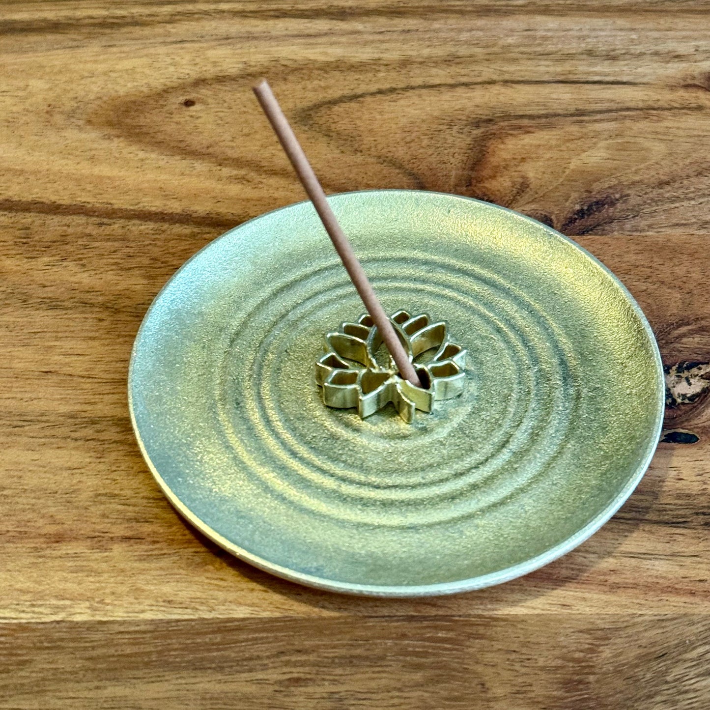Japanese Incense Holder, Brass, Lotus