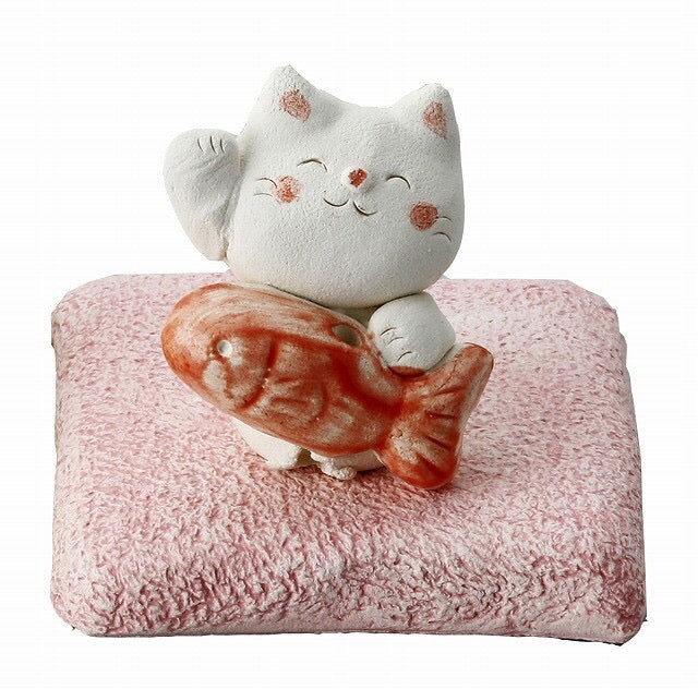 Incense Holder,  Cat With A Fish