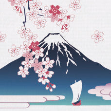 Tea Towel, Hand Towel, Onsen Towel , Sakura Fuji