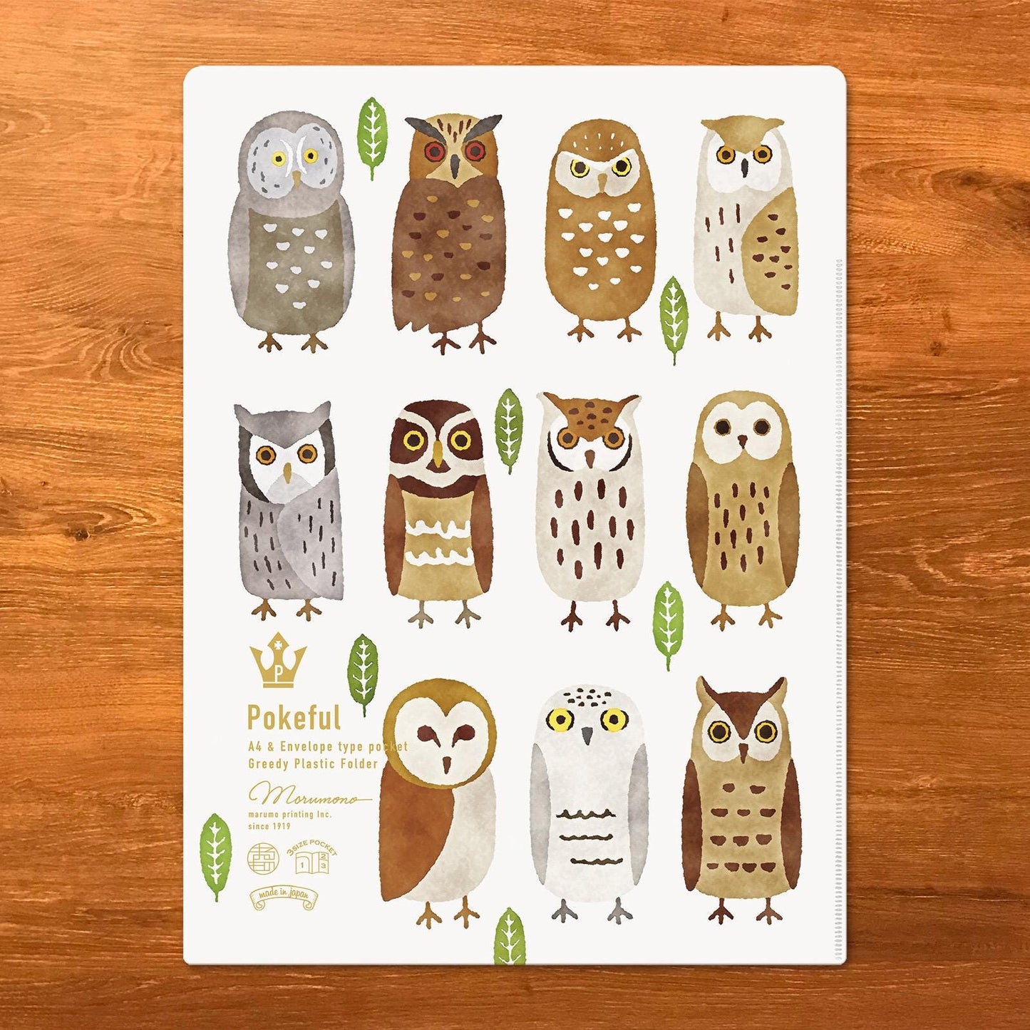 Clear File, A4, Owls - Scents of Japan