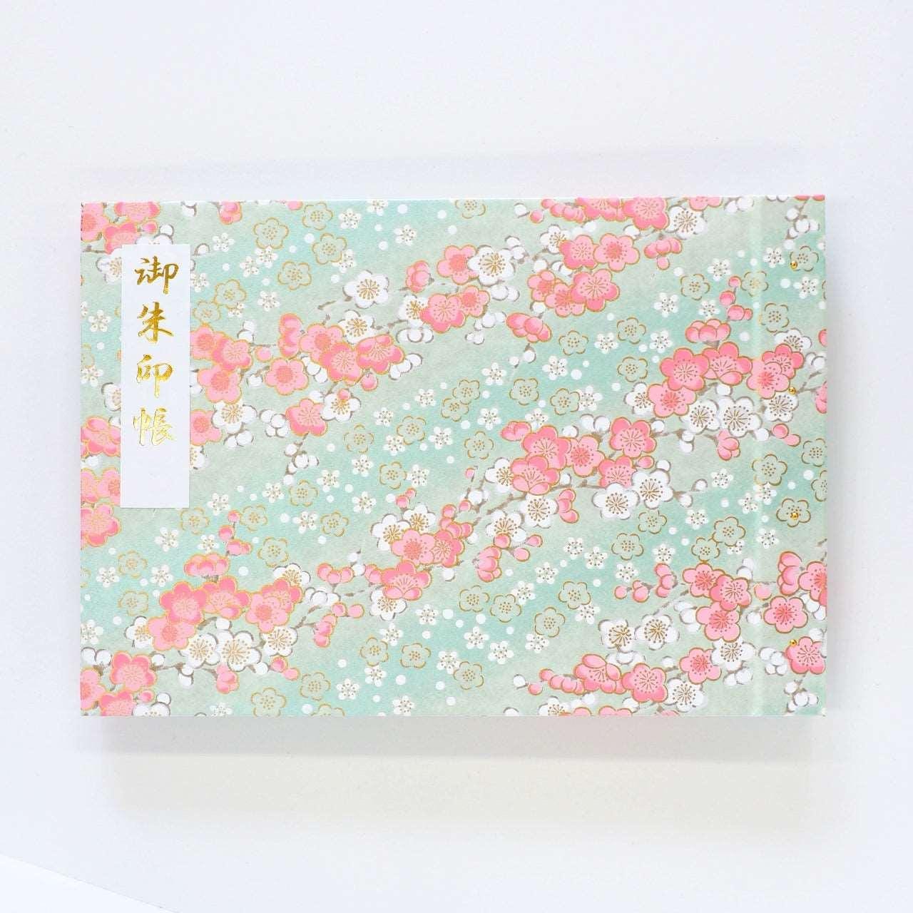 Goshuin Holder (Spread Size), Pink & White Flowers