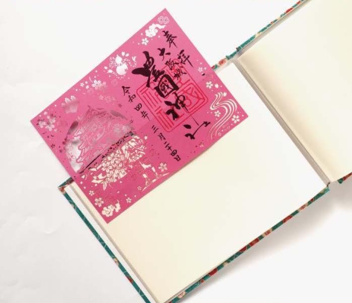 Goshuin Holder (Spread Size), Pink & White Flowers