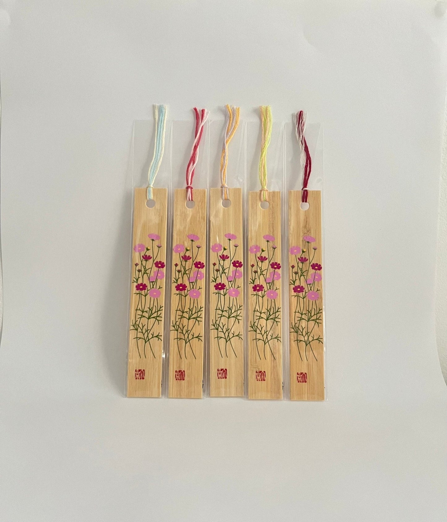 Japanese Bamboo Bookmark, Pink Flowers - Scents of Japan