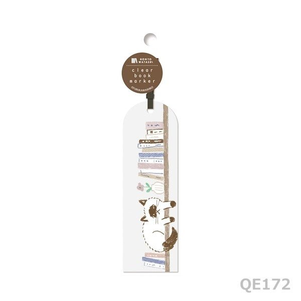 Japanese Clear Bookmark – Cat on a Shelf - Scents of Japan