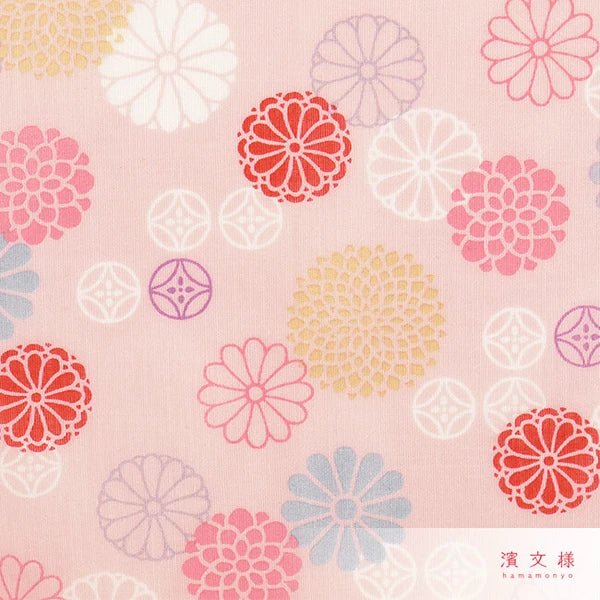 Japanese Handkerchief, Large, Pink Chrysanthemum - Scents of Japan