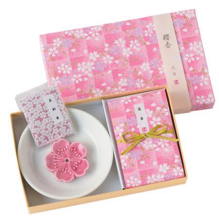 Japanese Incense Gift Set, Bright Pink Cherry Blossom - Scents of Japan