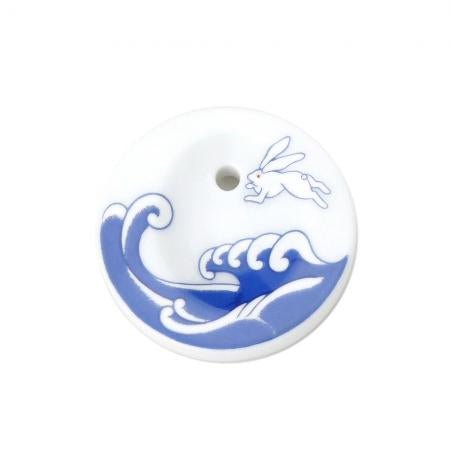 Japanese Incense Holder, Small Wave Rabbit - Scents of Japan