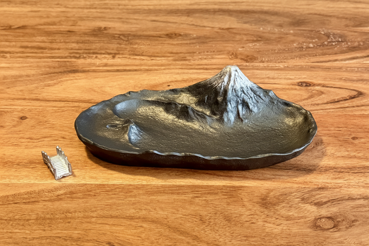 Japanese Incense Holder, Mt Fuji, Grey/Black - Scents of Japan