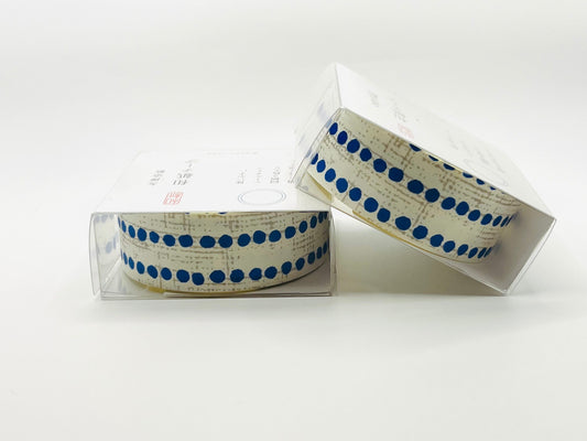 Tape, Washi, White With Blue Dots