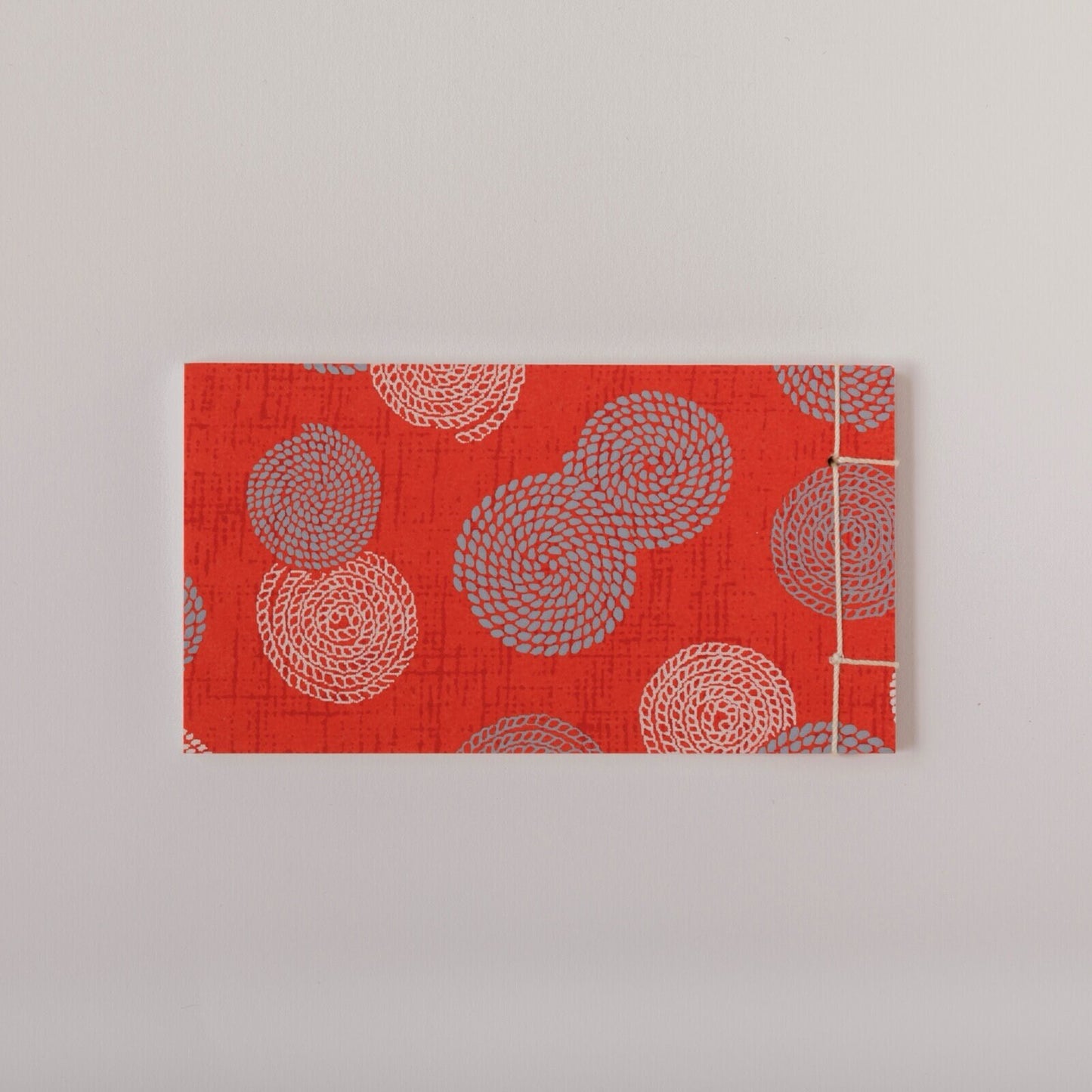 Memo Pad, Small, Hand-Binded, Red with Circles