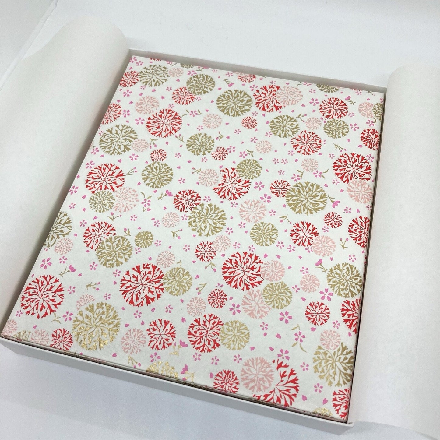 Photo Frame, Yuzen Japanese Paper Box, Pink & Silver Circles