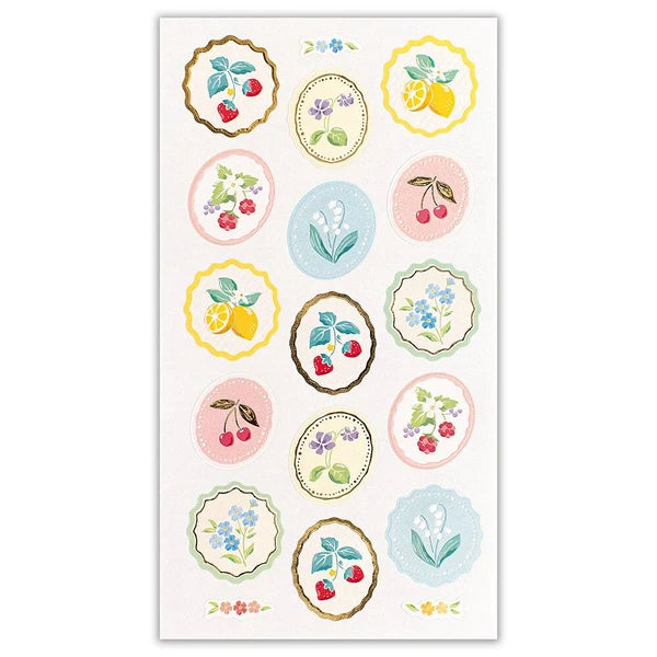 Japanese Foil Stickers, Fruits and Flowers - Scents of Japan