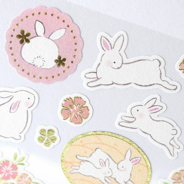 Japanese Stickers – Rabbits & Cherry Blossoms – Scents of Japan
