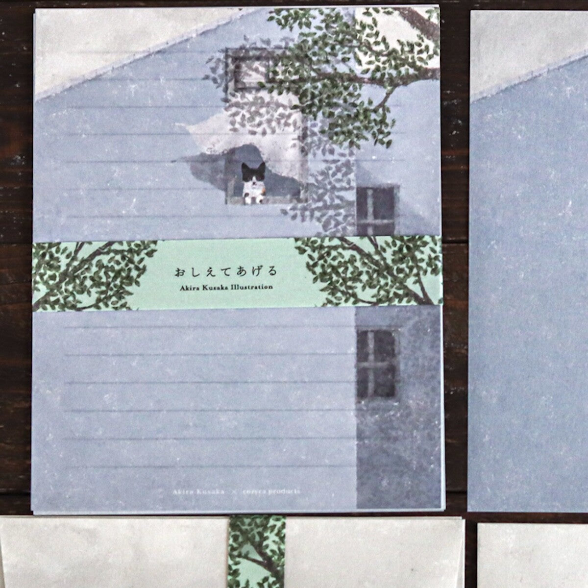 Japanese Cat Letter Writing Set - I'll Tell You - letter paper and envelopes - Scents of Japan
