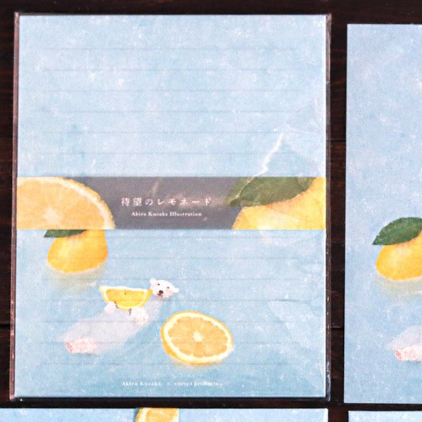Japanese Lemon & Polar Bear Letter Writing Set - A Recipe for Self-Love - Scents of Japan