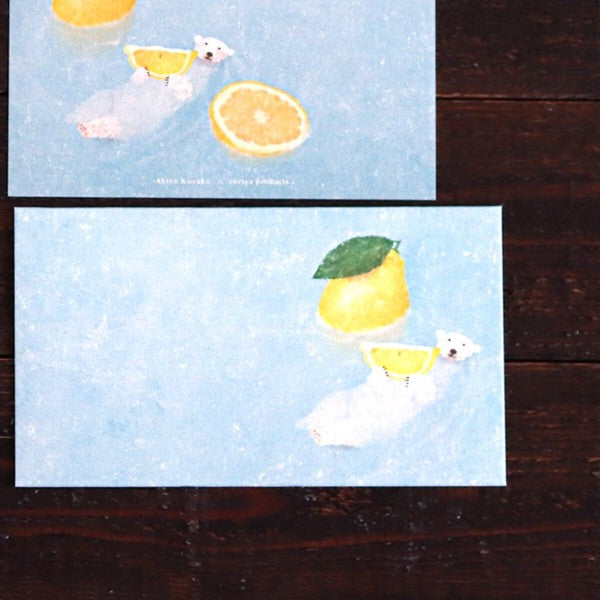 Japanese Lemon & Polar Bear Letter Writing Set - A Recipe for Self-Love - Scents of Japan