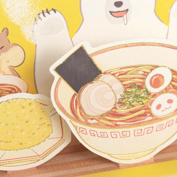 Birthday Card, Ramen Animals (3D) 6- Scents of Japan