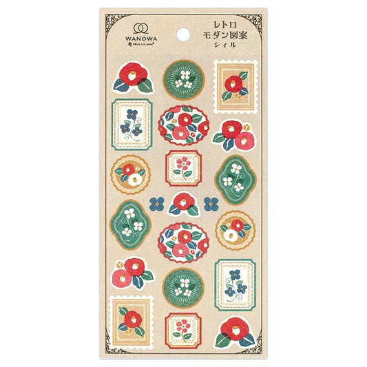Japanese Stickers – Retro Modern Camellias & Botanicals – Scents of Japan