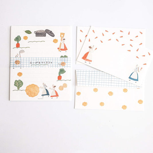 Japanese Letter Writing Set - Let's Make Soup - Scents of Japan