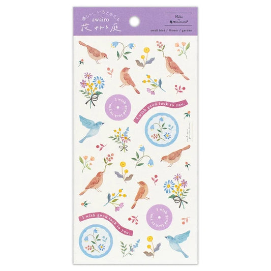 japanese-stickers-awairo-small-bird-flower-garden