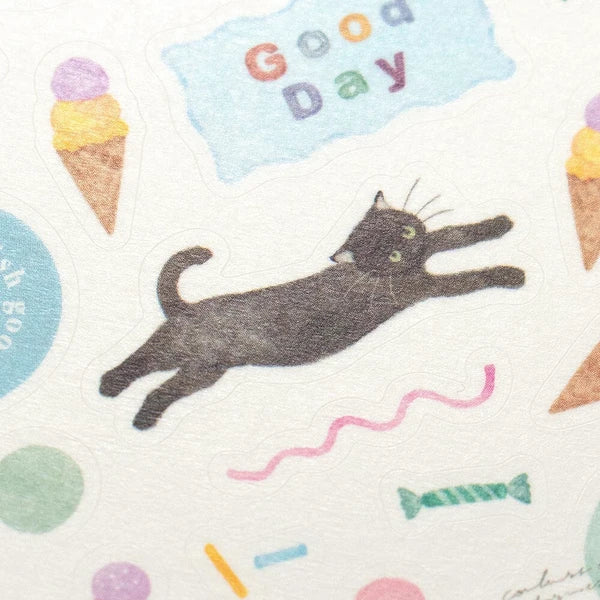 "Japanese Stickers – Awairo Ice Cream, Cat & Bubble – Scents of Japan"