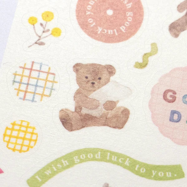 Japanese Stickers – Awairo Teddy Bear, Pyjamas & Daisy – Scents of Japan