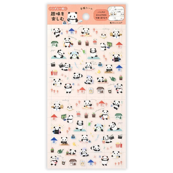 Japanese Planner Stickers – Panda Hobbies & Daily Life – Scents of Japan