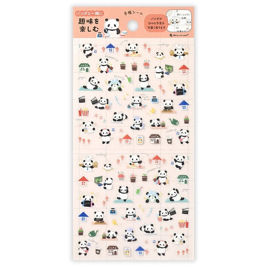Japanese Planner Stickers – Panda Hobbies & Daily Life – Scents of Japan