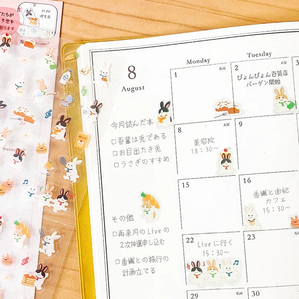 Japanese Planner Stickers – Rabbits & Sweets – Scents of Japan