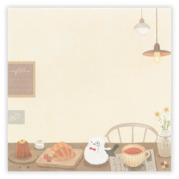 Japanese Memo Pad, Cafe & White Bird - Scents of Japan