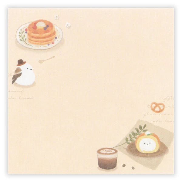 Japanese Memo Pad, Cafe & White Bird - Scents of Japan