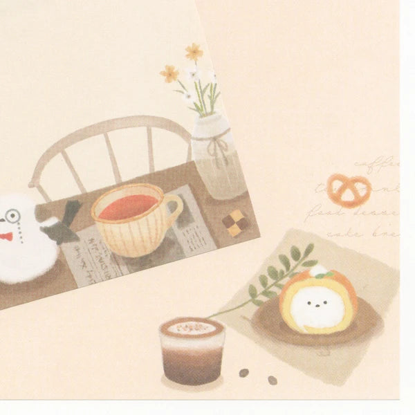 Japanese Memo Pad, Cafe & White Bird - Scents of Japan