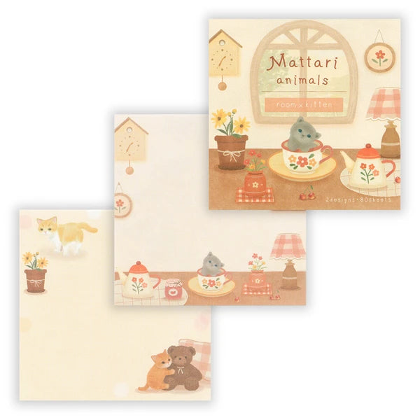 Japanese Memo Pad, Cat In Tea Cup - Scents of Japan
