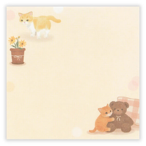 Japanese Memo Pad, Cat In Tea Cup - Scents of Japan