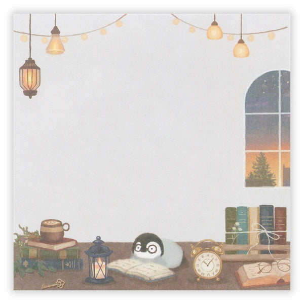 Japanese Memo Pad, Penguin & Cosy Study - Scents of Japan