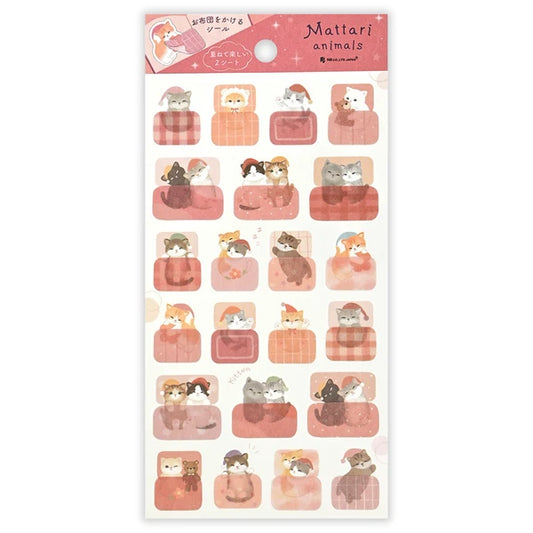 Japanese Stickers – Mattari Animals Sleepy Kittens – Scents of Japan