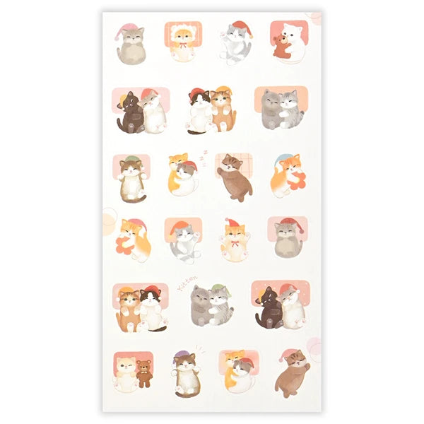 Japanese Stickers – Mattari Animals Sleepy Kittens – Scents of Japan
