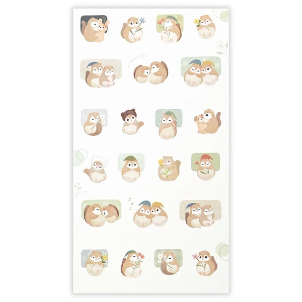 Japanese Stickers – Mattari Animals Sleepy Flying Squirrels – Scents of Japan