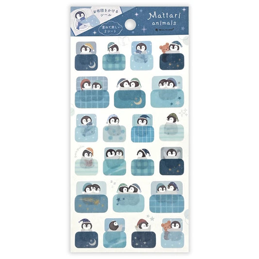 Japanese Stickers – Mattari Animals Sleepy Penguins – Scents of Japan