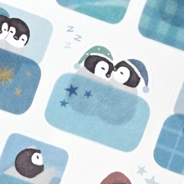 Japanese Stickers – Mattari Animals Sleepy Penguins – Scents of Japan