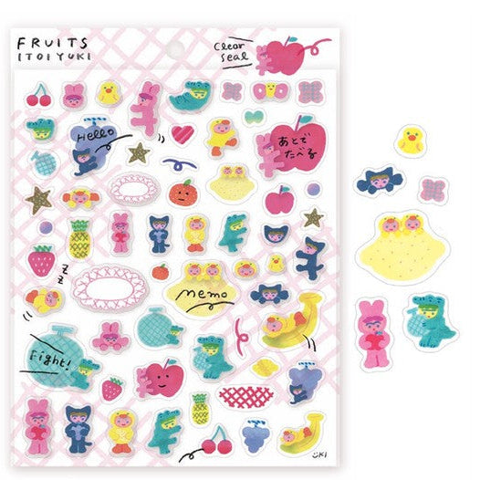 Japanese Clear Stickers - Fruits by Itoi Yuki - Scents of Japan