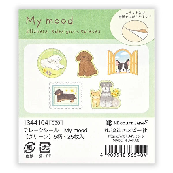 Stickers, Flake, My Mood, Green, Dogs