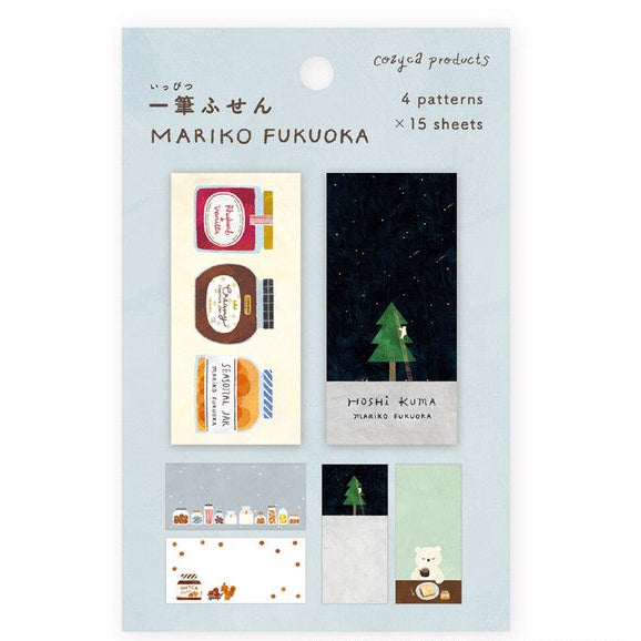 Sticky Notes, Mariko Fukuoka, Seasonal Jar & Star Bear by Cozyca Products - Scents of Japan
